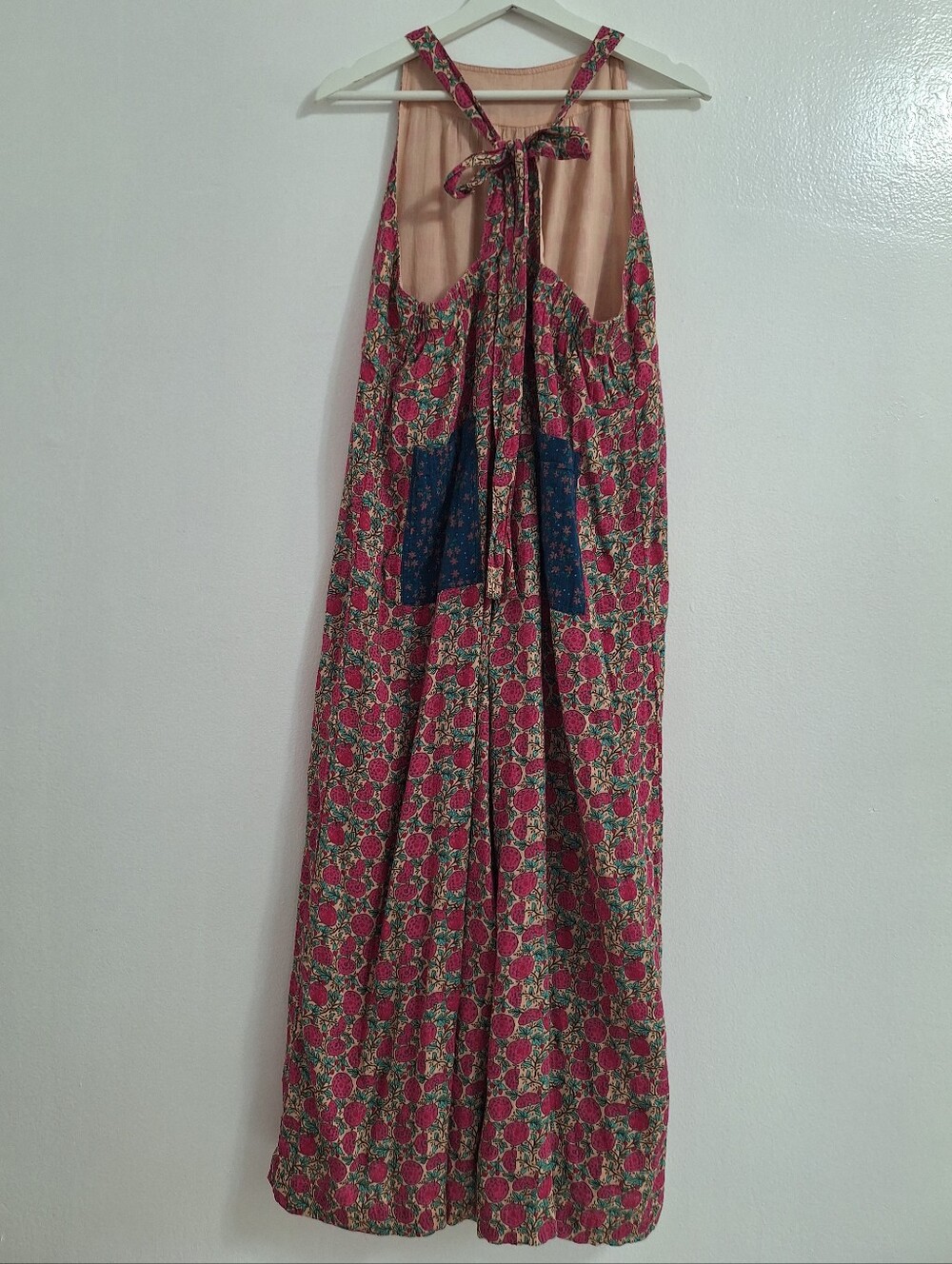 NWOT NATURAL LIFE Floral Wide Leg Jumpsuit in Pink and Navy - Picture 2 of 11